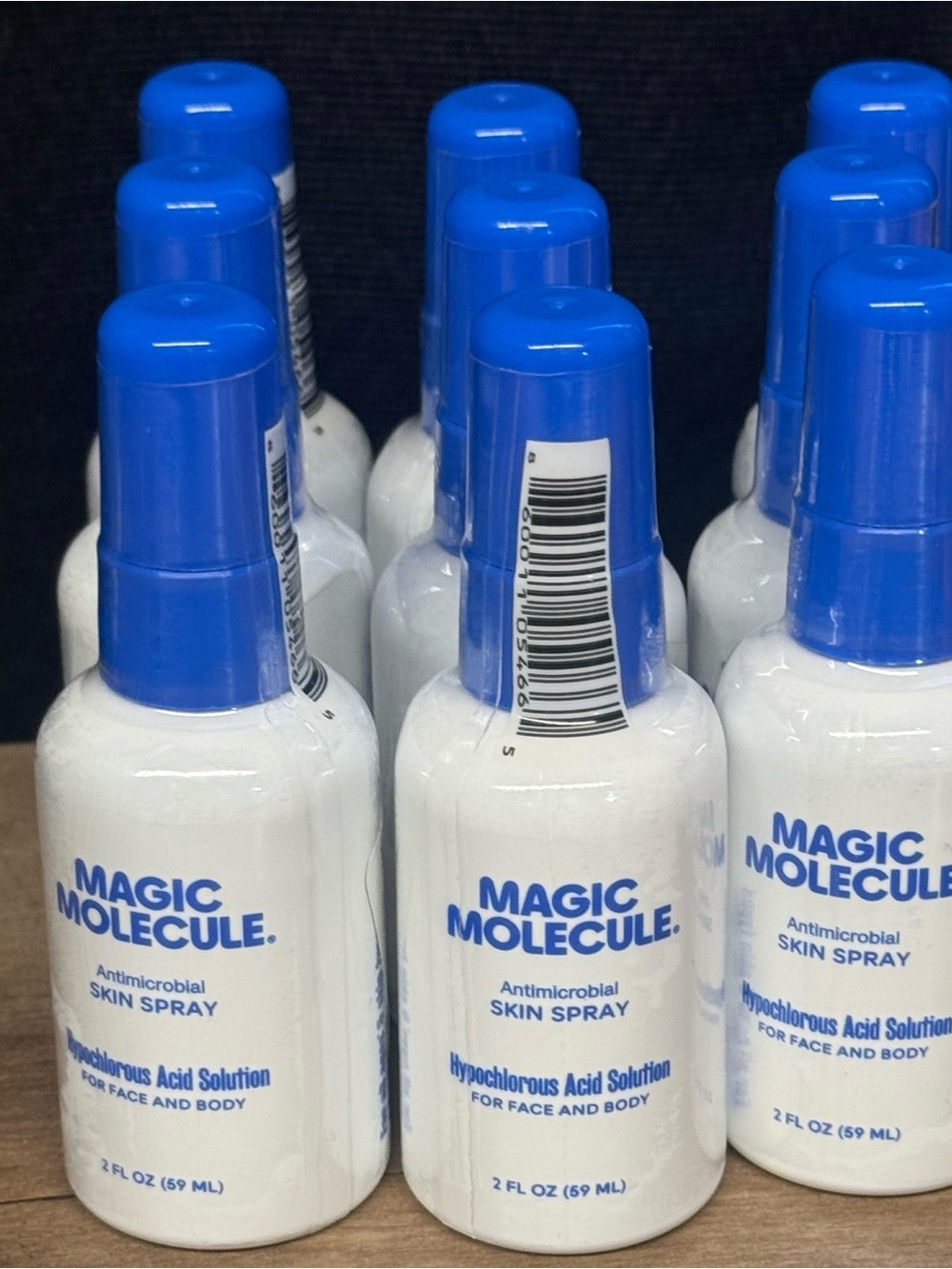 Lot of 9 Magic Molecule Antimicrobial Skin Spray Hypochlorous Acid 2 oz